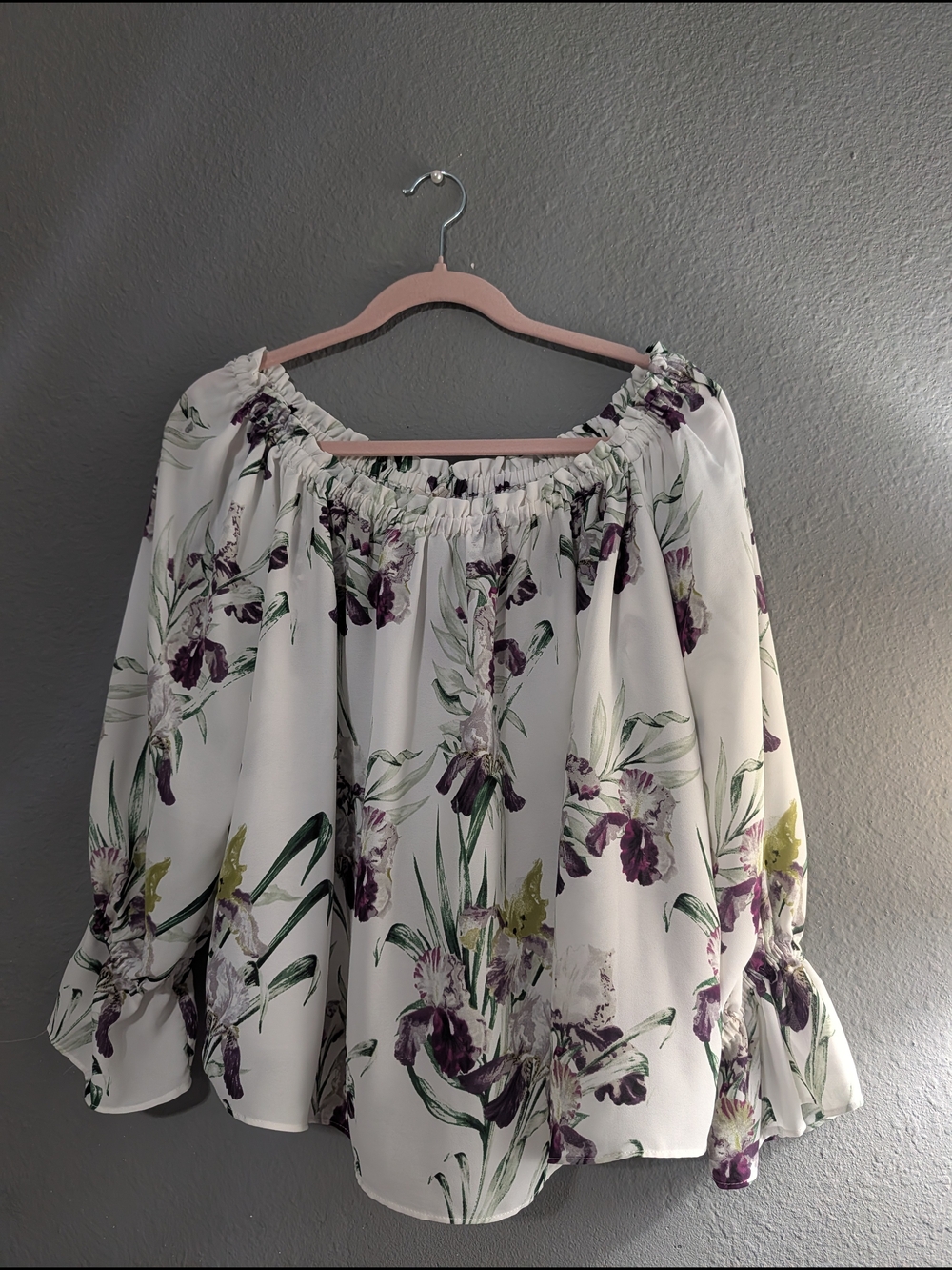 Lila Rose White Floral Off-Shoulder Peasant Blouse